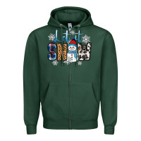 Sports Green let it snow Zipper Hoodie - Zillion Design Studio
