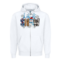 White let it snow Zipper Hoodie - Zillion Design Studio