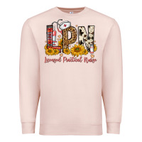Pale Pink lpn licensed practical nurse Premium Sweatshirt - FaDigitalArtStudio