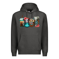 Charcoal Heather Baby calf coffee cups Premium Hoodie - Jasminsmagicworld