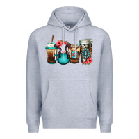 Heather Grey Baby calf coffee cups Premium Hoodie - Jasminsmagicworld