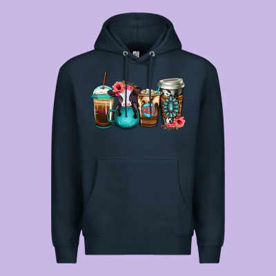 Baby Calf Coffee Cups Premium Hoodie Designed By Jasminsmagicworld