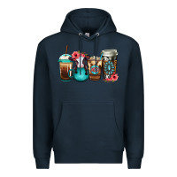 Navy Baby calf coffee cups Premium Hoodie - Jasminsmagicworld
