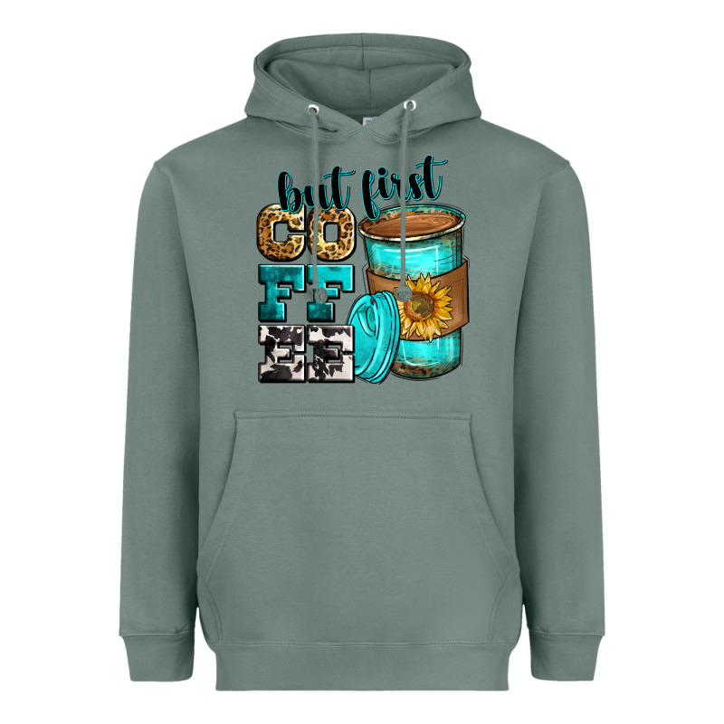 But First Coffee Heavyweight Hoodie by Zillion Design Studio | Teevron