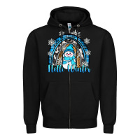 Black hello winter rainbow Zipper Hoodie - Zillion Design Studio