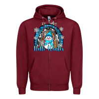 Burgundy hello winter rainbow Zipper Hoodie - Zillion Design Studio