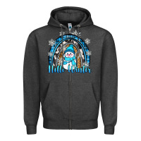 Charcoal Heather hello winter rainbow Zipper Hoodie - Zillion Design Studio