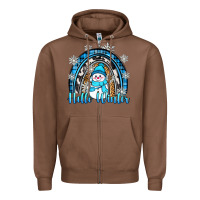 Chestnut hello winter rainbow Zipper Hoodie - Zillion Design Studio
