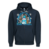 Navy hello winter rainbow Zipper Hoodie - Zillion Design Studio