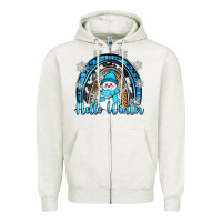 Hello Winter Rainbow Zipper Hoodie | Teevron