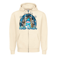 Sandshell hello winter rainbow Zipper Hoodie - Zillion Design Studio