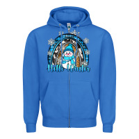 True Royal hello winter rainbow Zipper Hoodie - Zillion Design Studio
