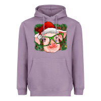 Lavender christmas pig Heavyweight Hoodie - RanaPortraitStore