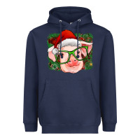 Navy christmas pig Heavyweight Hoodie - RanaPortraitStore