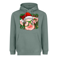 Sage christmas pig Heavyweight Hoodie - RanaPortraitStore