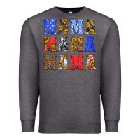Charcoal Heather mama american flag 4th of july Premium Sweatshirt - HRA Design Shop