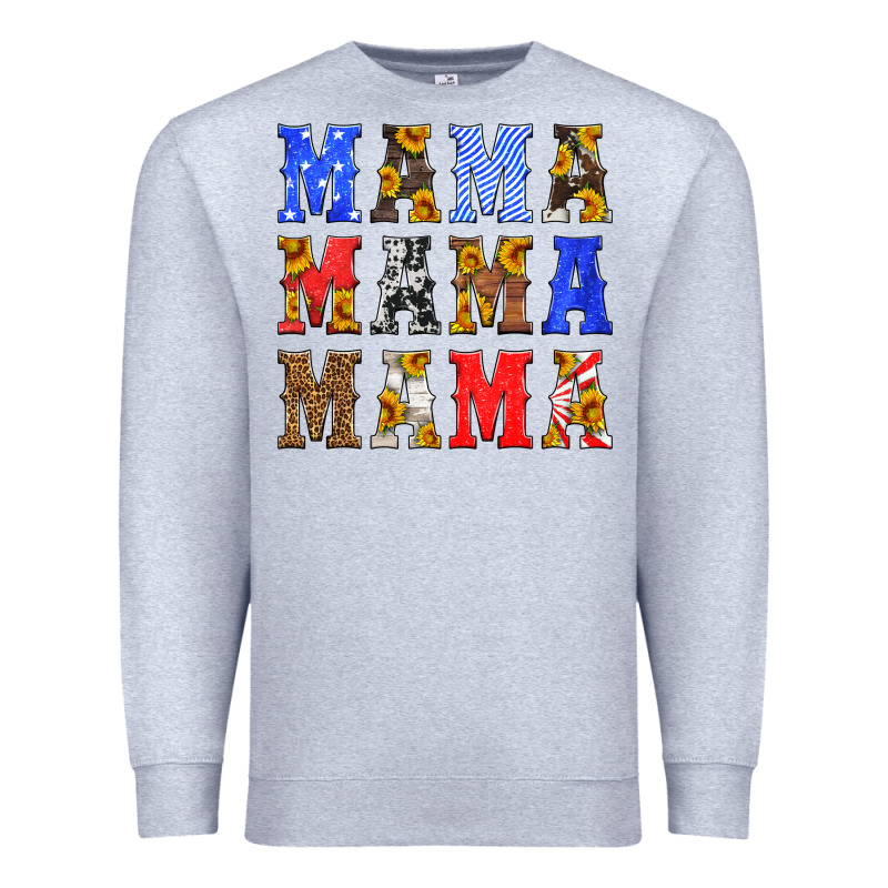 Mama American Flag 4th Of July Premium Sweatshirt by HRA Design Shop | Teevron