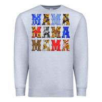 Heather Grey mama american flag 4th of july Premium Sweatshirt - HRA Design Shop