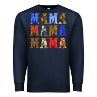 Navy mama american flag 4th of july Premium Sweatshirt - HRA Design Shop