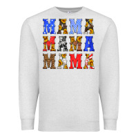Oatmeal Heather mama american flag 4th of july Premium Sweatshirt - HRA Design Shop