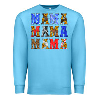 Ocean Blue mama american flag 4th of july Premium Sweatshirt - HRA Design Shop