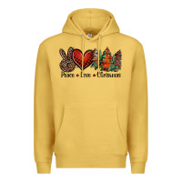 Antique Gold Peace love western christmas trees Premium Hoodie - Jasminsmagicworld