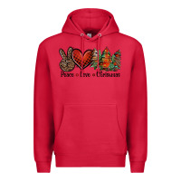 Cardinal Peace love western christmas trees Premium Hoodie - Jasminsmagicworld