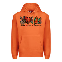 Carrot Peace love western christmas trees Premium Hoodie - Jasminsmagicworld