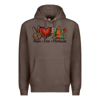 Coffee Peace love western christmas trees Premium Hoodie - Jasminsmagicworld