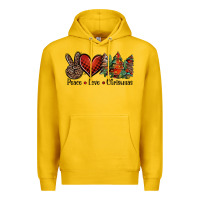 Lemon Peace love western christmas trees Premium Hoodie - Jasminsmagicworld