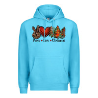 Peace Love Western Christmas Trees Premium Hoodie | Teevron