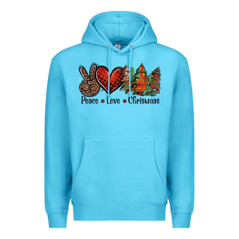 Peace Love Western Christmas Trees Premium Hoodie by Jasminsmagicworld | Teevron