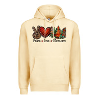 Pina Colada Peace love western christmas trees Premium Hoodie - Jasminsmagicworld