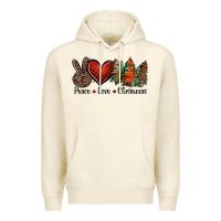 Sandshell Peace love western christmas trees Premium Hoodie - Jasminsmagicworld