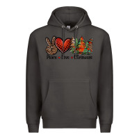Smoke Peace love western christmas trees Premium Hoodie - Jasminsmagicworld