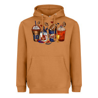 American Football Coffee Cups Heavyweight Hoodie | Teevron