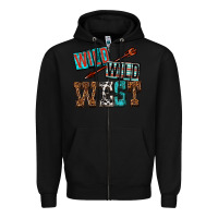 Black wild wild west Zipper Hoodie - texasbilliewilder