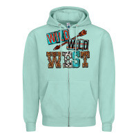 Seafoam wild wild west Zipper Hoodie - texasbilliewilder
