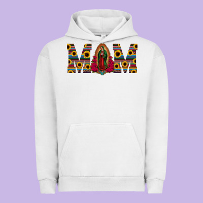 Mom Lady Of Guadalupe  Serape Sunflower Urban Hoodie Designed By Jasminsmagicworld
