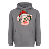 Storm christmas pig with santa claus hat Heavyweight Hoodie - RanaPortraitStore