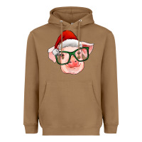 Toasted Coconut christmas pig with santa claus hat Heavyweight Hoodie - RanaPortraitStore