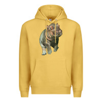 Antique Gold baby hippo Premium Hoodie - LillyAllenDesigns