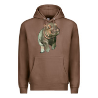 Chestnut baby hippo Premium Hoodie - LillyAllenDesigns