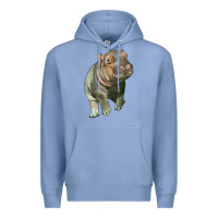 Colony Blue baby hippo Premium Hoodie - LillyAllenDesigns