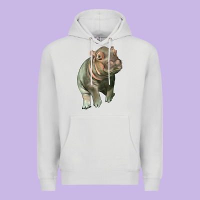 Baby Hippo Premium Hoodie Designed By Lillyallendesigns