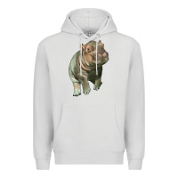 Dove Grey baby hippo Premium Hoodie - LillyAllenDesigns