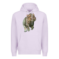 Lilac baby hippo Premium Hoodie - LillyAllenDesigns