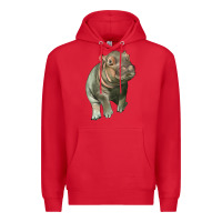 Red baby hippo Premium Hoodie - LillyAllenDesigns