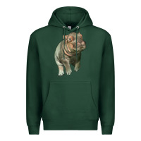 Sports Green baby hippo Premium Hoodie - LillyAllenDesigns