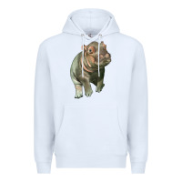 White baby hippo Premium Hoodie - LillyAllenDesigns